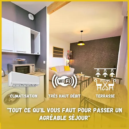 Elegant T2 Au Calme Avec Terrasse Et Climatisation